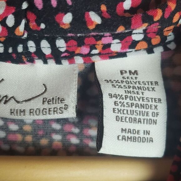 Kim Rogers Pink and Black Blouse - Picture 3 of 9